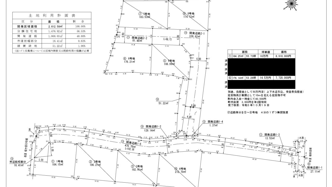 『玉野市槌ヶ原Ⅲ期』全8区画新規分譲開始！全区画建築条件無！
